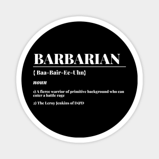 Barbarian Definition Class Magnet